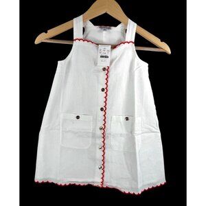 Crewcuts Girls' firework‎ dress in linen-cotton blend preppy sz 5